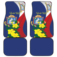 Personalized Sint Maarten Flag Day Car Mats 40th Anniversary Semper Progrediens