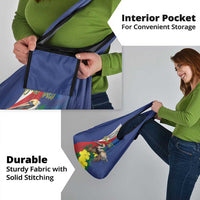 Personalized Sint Maarten Flag Day Grocery Bag 40th Anniversary Semper Progrediens