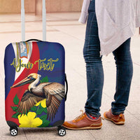 Personalized Sint Maarten Flag Day Luggage Cover 40th Anniversary Semper Progrediens