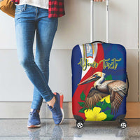 Personalized Sint Maarten Flag Day Luggage Cover 40th Anniversary Semper Progrediens