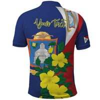 Personalized Sint Maarten Flag Day Polo Shirt 40th Anniversary Semper Progrediens