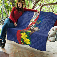 Personalized Sint Maarten Flag Day Quilt 40th Anniversary Semper Progrediens