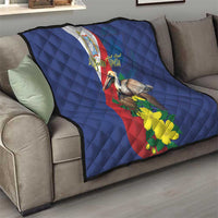 Personalized Sint Maarten Flag Day Quilt 40th Anniversary Semper Progrediens