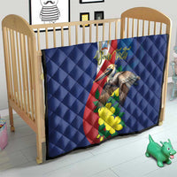 Personalized Sint Maarten Flag Day Quilt 40th Anniversary Semper Progrediens