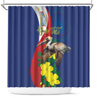 Personalized Sint Maarten Flag Day Shower Curtain 40th Anniversary Semper Progrediens