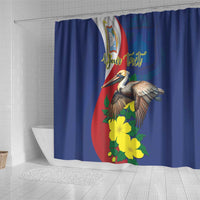Personalized Sint Maarten Flag Day Shower Curtain 40th Anniversary Semper Progrediens