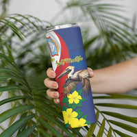 Personalized Sint Maarten Flag Day Skinny Tumbler 40th Anniversary Semper Progrediens