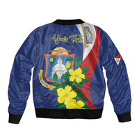 Personalized Sint Maarten Flag Day Sleeve Zip Bomber Jacket 40th Anniversary Semper Progrediens