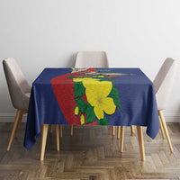 Personalized Sint Maarten Flag Day Tablecloth 40th Anniversary Semper Progrediens