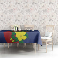 Personalized Sint Maarten Flag Day Tablecloth 40th Anniversary Semper Progrediens