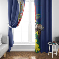 Personalized Sint Maarten Flag Day Window Curtain 40th Anniversary Semper Progrediens