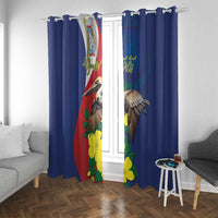 Personalized Sint Maarten Flag Day Window Curtain 40th Anniversary Semper Progrediens