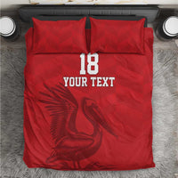 Custom Sint Maarten Football Red Version Bedding Set Go Champion