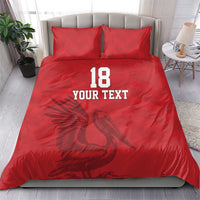 Custom Sint Maarten Football Red Version Bedding Set Go Champion