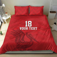Custom Sint Maarten Football Red Version Bedding Set Go Champion