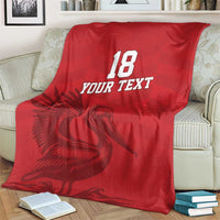 Custom Sint Maarten Football Red Version Blanket Go Champion