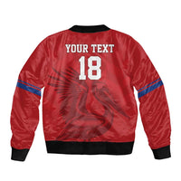 Custom Sint Maarten Football Red Version Bomber Jacket Go Champion