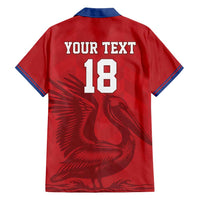 Custom Sint Maarten Football Red Version Family Matching Short Sleeve Bodycon Dress and Hawaiian Shirt Go Champion