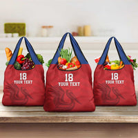 Custom Sint Maarten Football Red Version Grocery Bag Go Champion