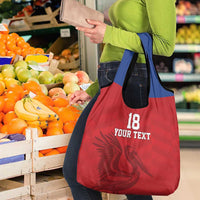 Custom Sint Maarten Football Red Version Grocery Bag Go Champion