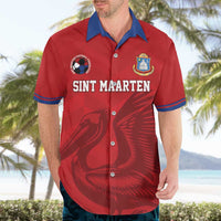 Custom Sint Maarten Football Red Version Hawaiian Shirt Go Champion