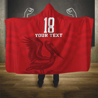 Custom Sint Maarten Football Red Version Hooded Blanket Go Champion