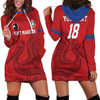 Custom Sint Maarten Football Red Version Hoodie Dress Go Champion