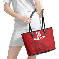 Custom Sint Maarten Football Red Version Leather Tote Bag Go Champion