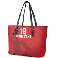 Custom Sint Maarten Football Red Version Leather Tote Bag Go Champion