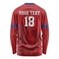 Custom Sint Maarten Football Red Version Long Sleeve Shirt Go Champion