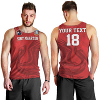 Custom Sint Maarten Football Red Version Men Tank Top Go Champion