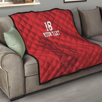 Custom Sint Maarten Football Red Version Quilt Go Champion