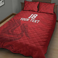 Custom Sint Maarten Football Red Version Quilt Bed Set Go Champion