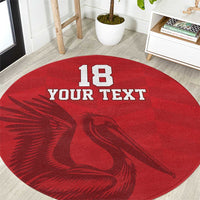 Custom Sint Maarten Football Red Version Round Carpet Go Champion