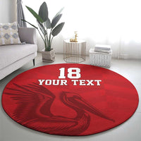 Custom Sint Maarten Football Red Version Round Carpet Go Champion