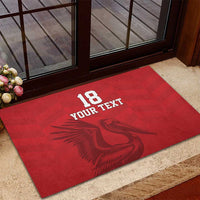 Custom Sint Maarten Football Red Version Rubber Doormat Go Champion