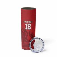 Custom Sint Maarten Football Red Version Skinny Tumbler Go Champion