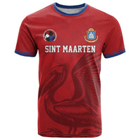 Custom Sint Maarten Football Red Version T Shirt Go Champion