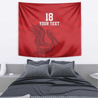 Custom Sint Maarten Football Red Version Tapestry Go Champion