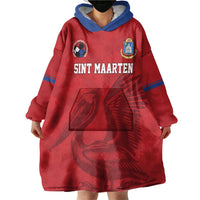 Custom Sint Maarten Football Red Version Wearable Blanket Hoodie Go Champion