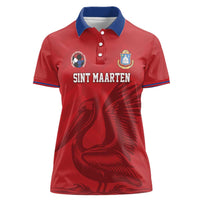 Custom Sint Maarten Football Red Version Women Polo Shirt Go Champion