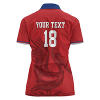 Custom Sint Maarten Football Red Version Women Polo Shirt Go Champion