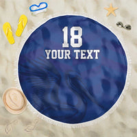 Custom Sint Maarten Football Blue Version Beach Blanket Go Champion