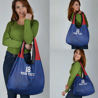 Custom Sint Maarten Football Blue Version Grocery Bag Go Champion