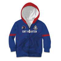 Custom Sint Maarten Football Blue Version Kid Hoodie Go Champion