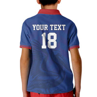 Custom Sint Maarten Football Blue Version Kid Polo Shirt Go Champion