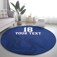 Custom Sint Maarten Football Blue Version Round Carpet Go Champion