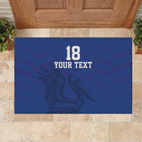 Custom Sint Maarten Football Blue Version Rubber Doormat Go Champion