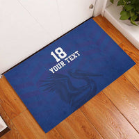 Custom Sint Maarten Football Blue Version Rubber Doormat Go Champion