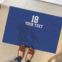 Custom Sint Maarten Football Blue Version Rubber Doormat Go Champion